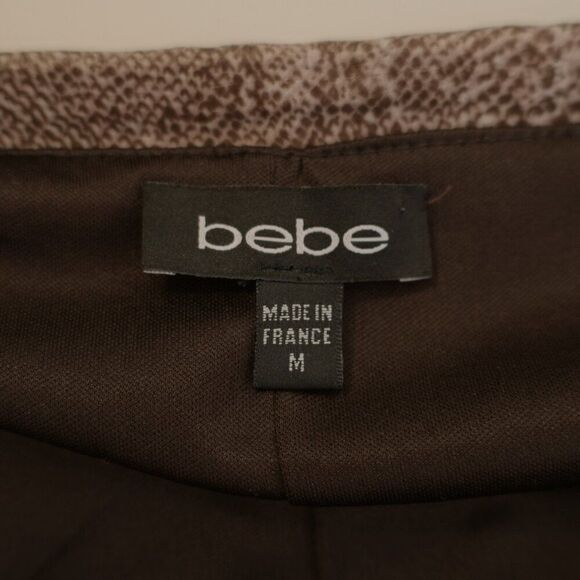 Bebe Long Layered Sheer Skirt‎ / Tube Top Dress Medium Brown Snakeskin Lined - Picture 15 of 16